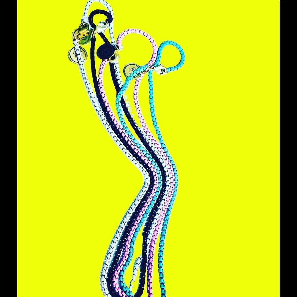 Candy Colored Enamel box chain 16in long